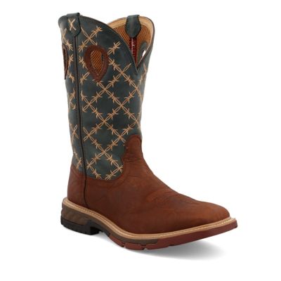 Image showing 7 th Twisted X Men's Square Toe Western Work Boots, 12 in.