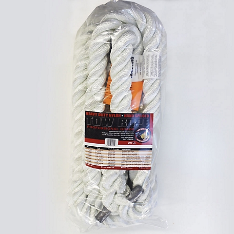 Hercules Tow Ropes 2 in. x 30 ft. Nylon Recovery Rope with Eyes, 108,200  lb. Tensile Strength