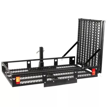 Tow Tuff 28" x 48" Universal Steel Cargo Rack with Ramp Ski & Snowboard Carriers