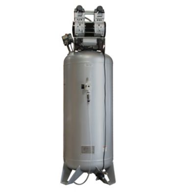 Image showing  2 HP 60 gal. Ultra Quiet and Oil-Free Steel Tank Air Compressor with Automatic Drain Valve, 125 PSI