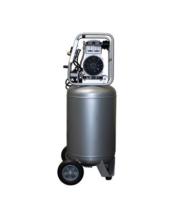 Image showing  2 HP 20 gal. Ultra Quiet and Oil-Free Steel Tank Air Compressor with Automatic Drain Valve