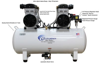 California Air Tools 4 HP 10 gal. Ultra Quiet and Oil-Free Steel Tank Air Compressor with Auto Drain Valve