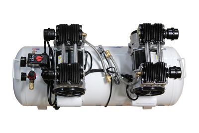 Image showing  4 HP 10 gal. Ultra Quiet and Oil-Free Steel Tank Air Compressor with Auto Drain Valve, 125 PSI
