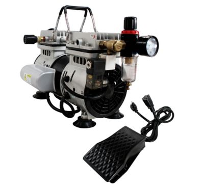 California Air Tools 2 HP Tankless Ultra Quiet and Oil-Free Air Compressor with Power Pedal