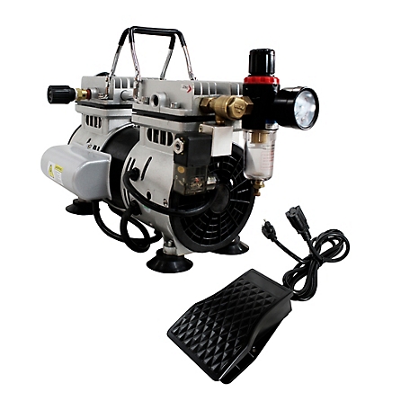 California Air Tools 2 HP Tankless Ultra Quiet and Oil-Free Air Compressor with Power Pedal