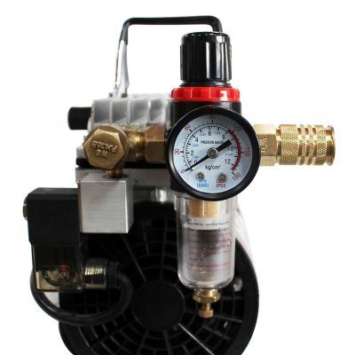 Image showing  2 HP Tankless Ultra Quiet and Oil-Free Air Compressor with Power Pedal