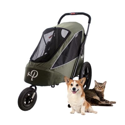Petique 3-Wheel Breeze Pet Jogger with Tire Pump for Pets Up to 77 lb.