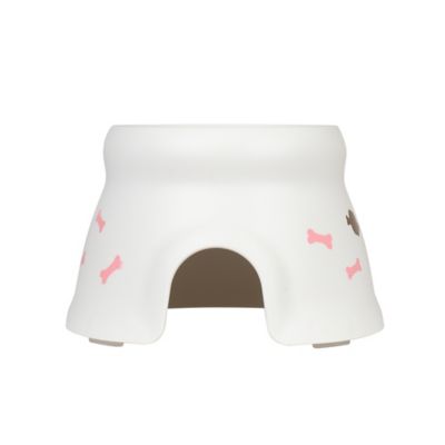 Image showing  0.6-Cup Raised Polypropylene Bone Design Dog Bowl