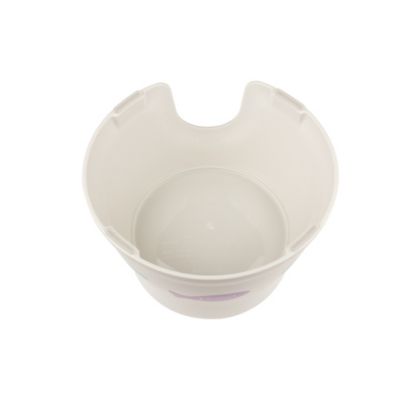 Image showing  0.6-Cup Raised Polypropylene Fish-Patterned Cat Bowl