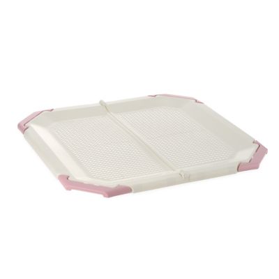 Richell Indoor Paw Trax Potty Pad Holder, Pink/Beige