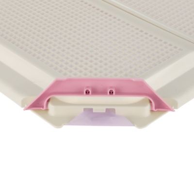 Image showing  Indoor Paw Trax Potty Pad Holder, Pink/Beige