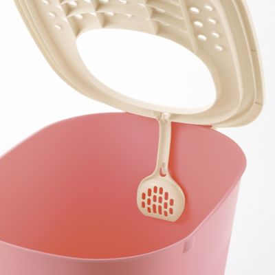 Image showing  Paw Trax Top Entry Cat Litter Box, Salmon Pink