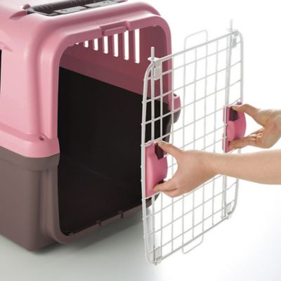 Image showing 5 th Richell E-Z Mobile 1-Door Polyethylene Pet Carrier with Wheels