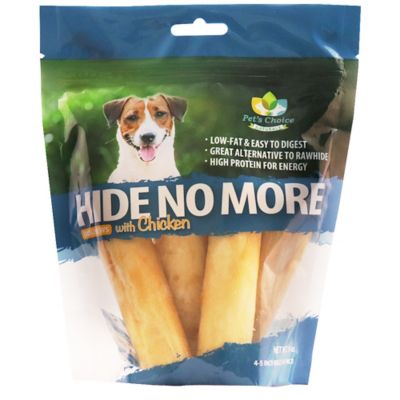 Pet's Choice Pharmaceuticals 4-5 in. Natural Hide No More-Free Chicken Roll Dog Chew Treats, 4 ct.