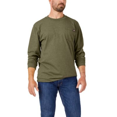 Image showing  Men's Long-Sleeve Heather Heavyweight Pocket T-Shirt