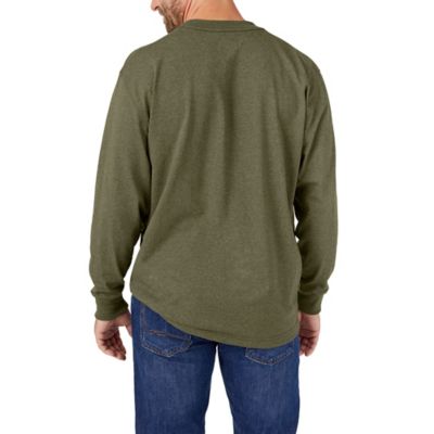 Image showing  Men's Long-Sleeve Heather Heavyweight Pocket T-Shirt