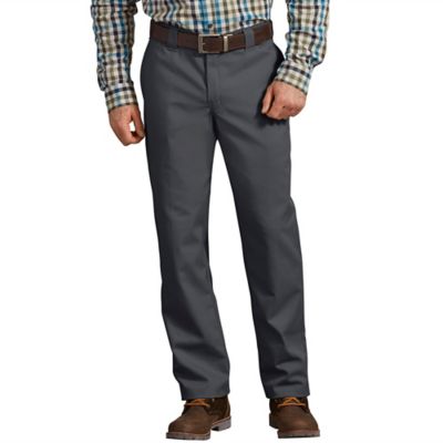 Dickies Men's Regular Fit Mid-Rise Active Waist Work Pants My hubby loves the elastic waist and I love the slim sexy look of the work pants that don’t look like work pants!