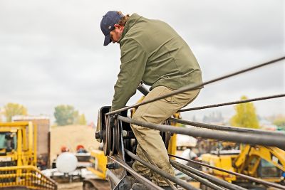 Image showing  Men's Relaxed Fit Mid-Rise Straight Leg Utility Duck Work Jeans