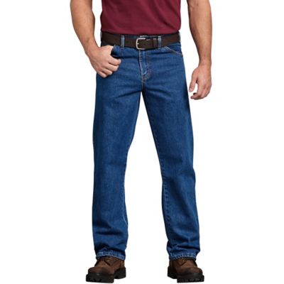 Image showing  Men's Straight Fit Mid-Rise Regular 5-Pocket Denim Work Jeans