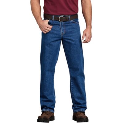 Dickies Men's Straight Fit Mid-Rise Regular 5-Pocket Denim Work Jeans