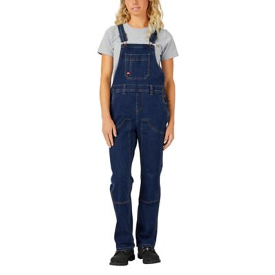 Dickies Women's Double-Front Denim Bib Overalls