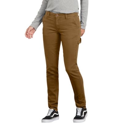 Dickies Women's Slim Fit Mid-Rise Stretch Duck Carpenter Pants at