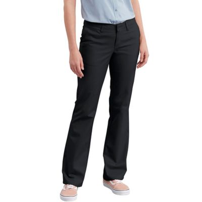 Dickies Women's Slim Fit Mid-Rise Stretch Twill Bootcut Pants