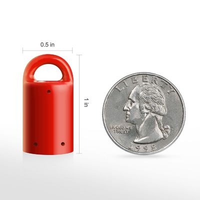 Image showing  Heavy-Duty Neodymium Anti-Rust Magnets, Red, 3-Pack