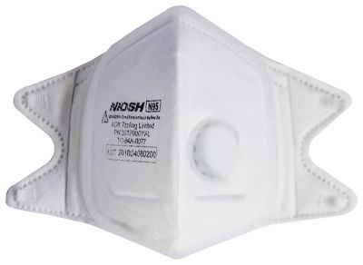 SoftSeal Silicon Molded N95 Certified Medium V-Fold Face Masks with CoolTech Valve, 3-Pack -  1690086