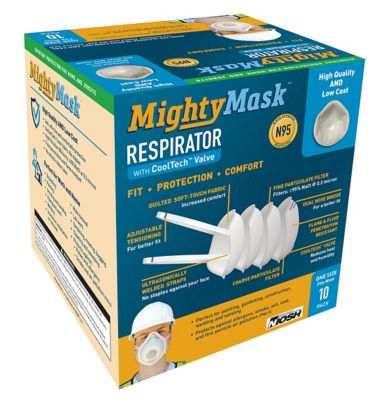 Image showing 5 th SoftSeal 3D+ N95 Mighty Face Masks with CoolTech Valve, 10-Pack
