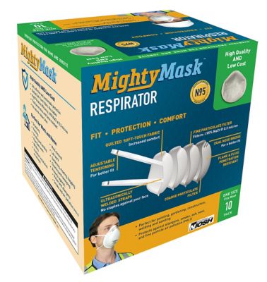 Image showing 5 th SoftSeal 3D+ N95 Large Mighty Face Masks, 10-Pack