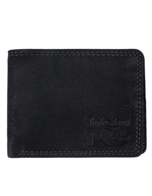 Timberland PRO RFID-Blocking Slim Leather Bifold Wallet, Black