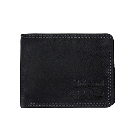 Timberland PRO RFID-Blocking Slim Leather Bifold Wallet, Black