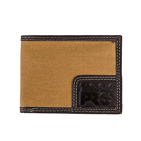 Timberland PRO Canvas Leather RFID-Blocking Billfold Wallet