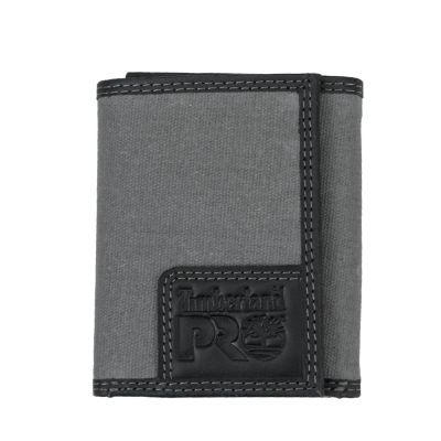 Timberland PRO Canvas Leather RFID-Blocking Trifold Wallet