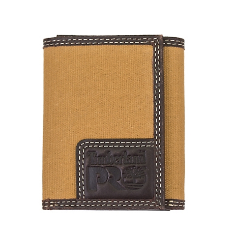 Timberland PRO Canvas Leather RFID-Blocking Trifold Wallet
