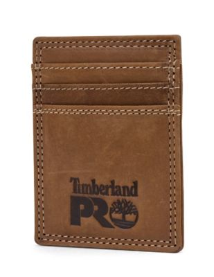 Timberland PRO Leather Front Pocket Wallet with Money Clip