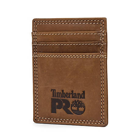 Timberland PRO Leather Front Pocket Wallet with Money Clip