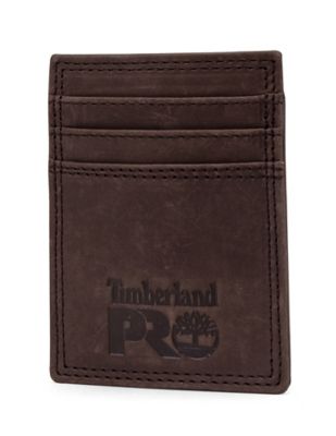 Timberland PRO Leather Front Pocket Wallet with Money Clip