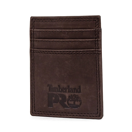 Timberland PRO Leather Front Pocket Wallet with Money Clip