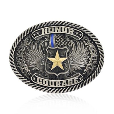 Montana Silversmiths Honor and Courage Attitude Belt Buckle, A861