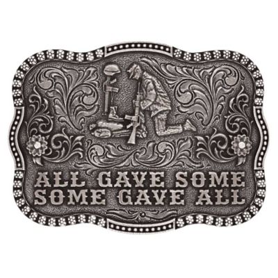 Montana Silversmiths Men's All Gave Some Remembrance Attitude Belt Buckle