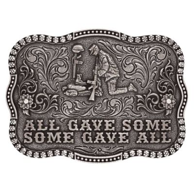 Montana Silversmiths All Gave Some Remembrance Attitude Belt Buckle, A827