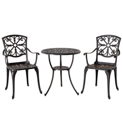Image showing  3 pc. Outdoor Bistro Set with 1.77 in. Umbrella Hole