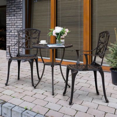 Image showing  3 pc. Outdoor Bistro Set with 1.77 in. Umbrella Hole