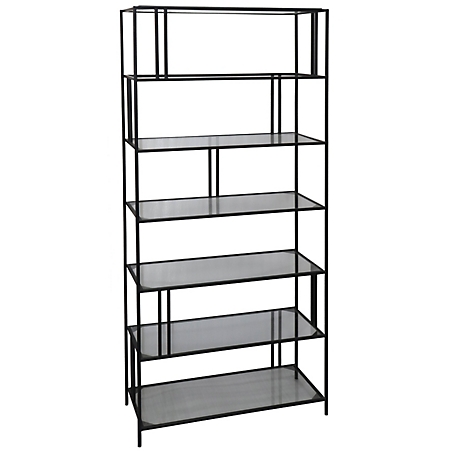 Crestview Collection Berkley Metal and Glass Etagere