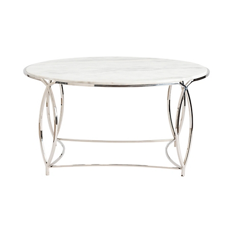 Crestview Collection Round St. Claire Marble Cocktail Table