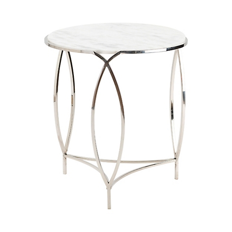 Crestview Collection St. Claire Round Marble End Table