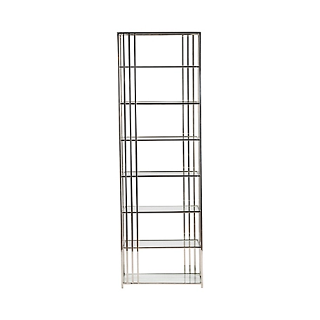 Crestview Collection Drexel Metal and Glass Etagere