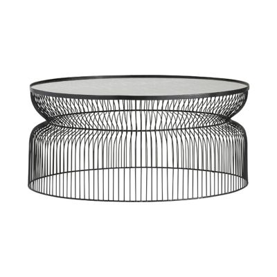 Crestview Collection Round Montreal Metal Wire Cocktail Table